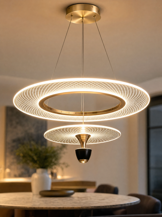 The Milano Designer Chandelier close-up detail