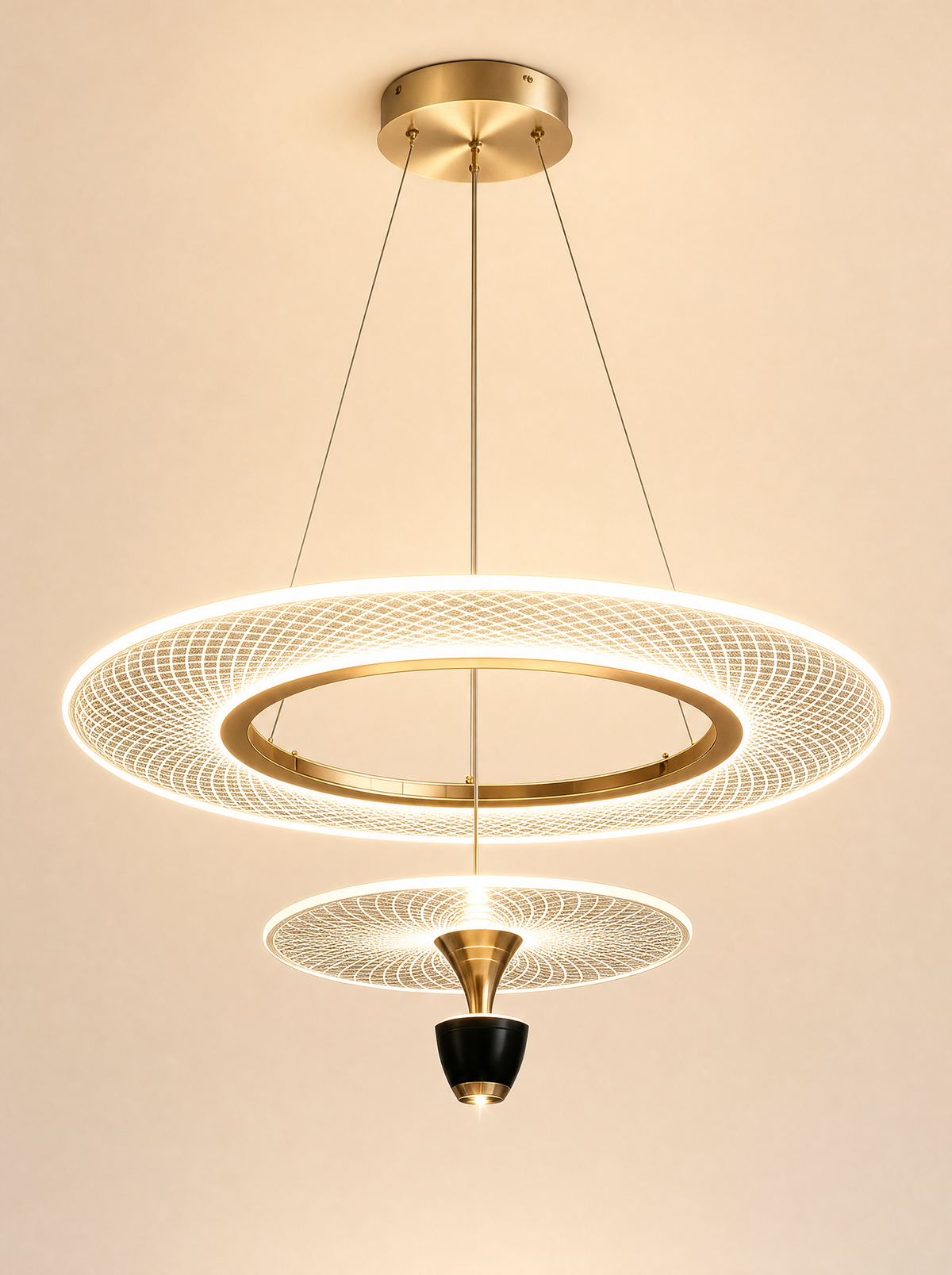 The Milano Designer Chandelier full view