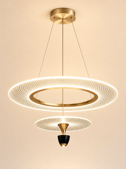 The Milano Designer Chandelier full view