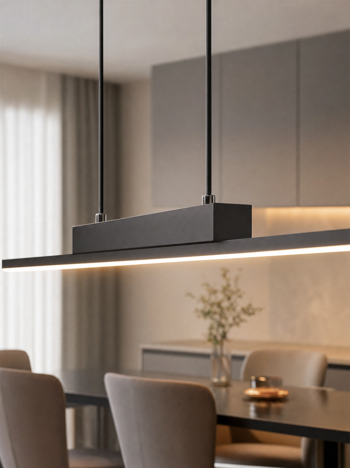 The Lumen Linear Pendant close-up detail