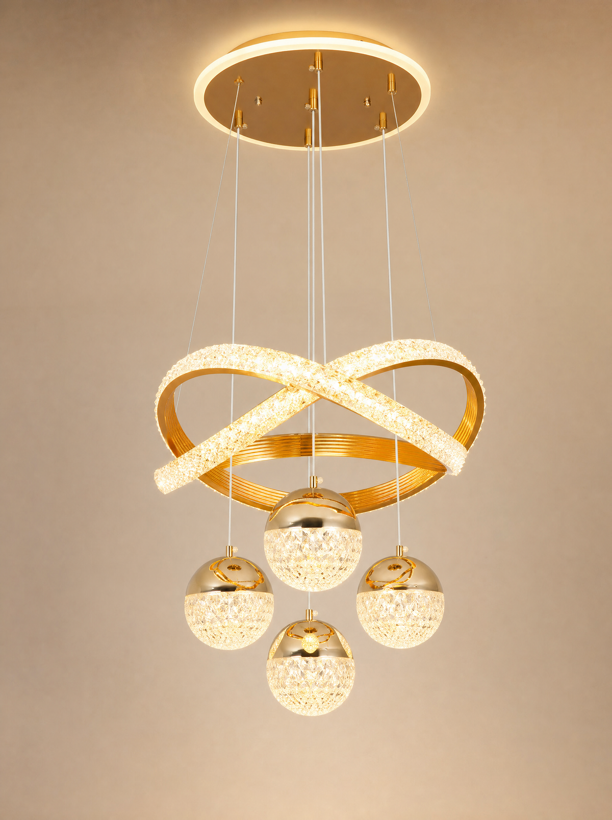 The Noir Chandelier full view